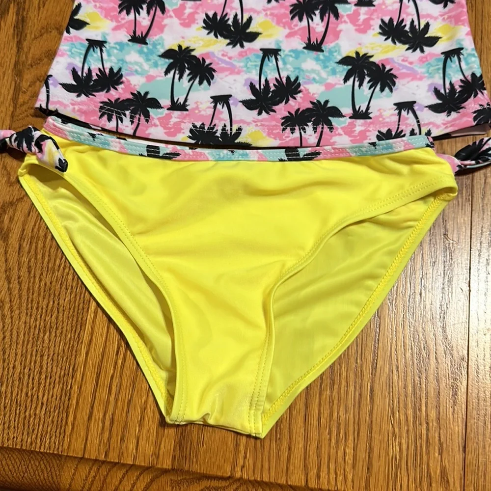 Real Love Size 10/12 Girls Palm Tree Swim suit NWT